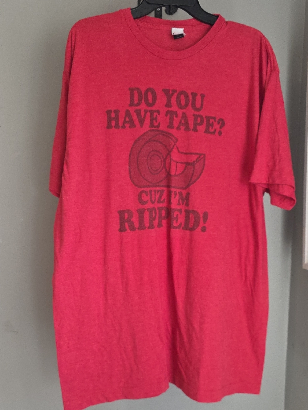 Chin Up Apparel Red Short-Sleeve Graphic Tee - 'Do You Have Tape?'